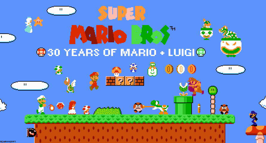 Mario Back Then 30 Years of Mario Bros. (Retro) by rchammer97 on DeviantArt