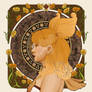 YCH Art Nouveau Portrait Andalusite Lynx