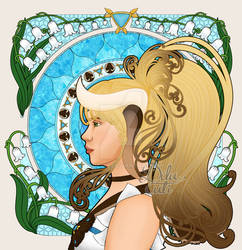 CA - Art Nouveau Portrait Zircon Mammoth
