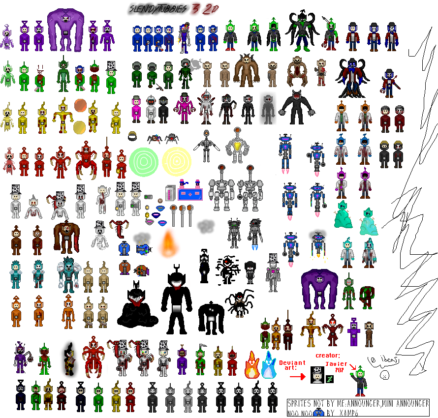 Slendytubbies 2D All Chars by TubbieFLIN on DeviantArt