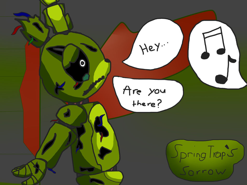 Springtrap Sad SpringTrap's Sorrow by Dr-FuzzNote on DeviantArt