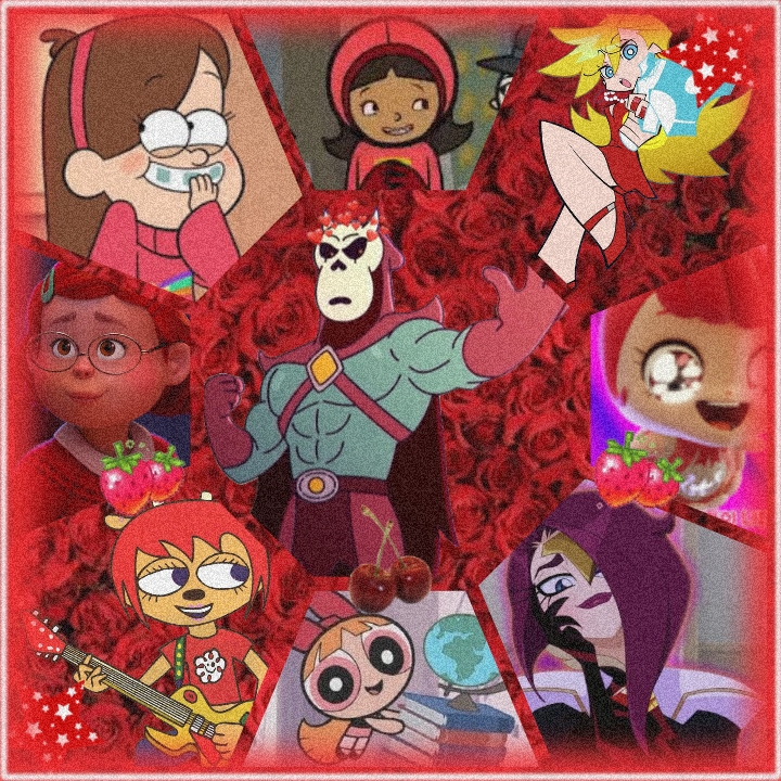 | Red Characters Collage | by SugarBunnyDanna on DeviantArt