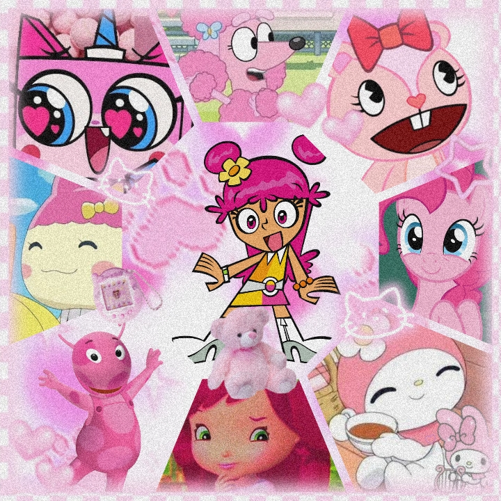 Pink Character Color | Pink Characters Collage | by SugarBunnyDanna on DeviantArt