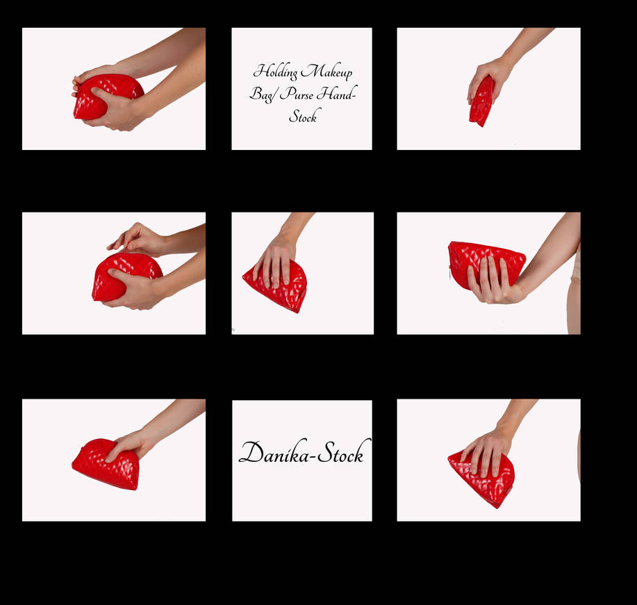 Holding Makeup Bag Hand Stock by Danika-Stock