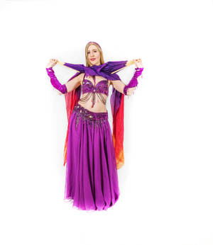 Belly Dancing - Fan Veils - Closed - Crisscrossed