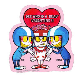 Turbo Twins in vintage valentine card