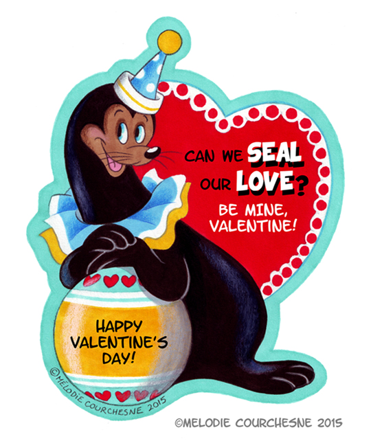 Vintage valentine card (seal)!