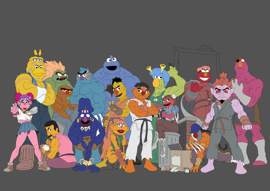 Sesame Street Fighter WIP by sanjota on DeviantArt