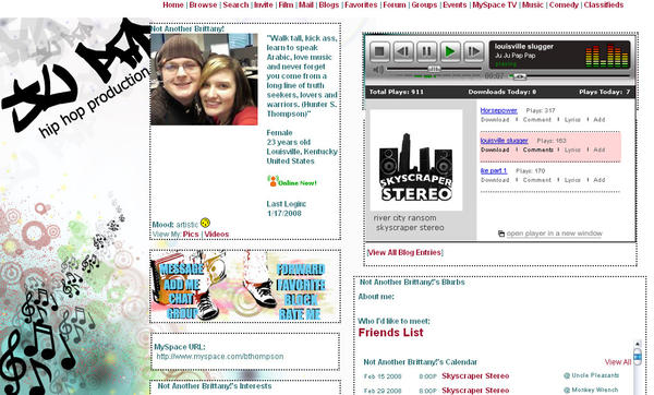 Example MySpace Layout 2 by kalpana3 on DeviantArt