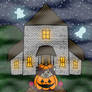 Spooky pupper at the spooky house - YCH
