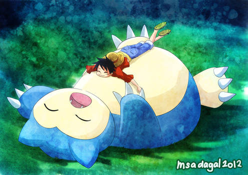 OP x PKMN: Sleeping on Snorlax