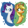 Rarity and Applejack