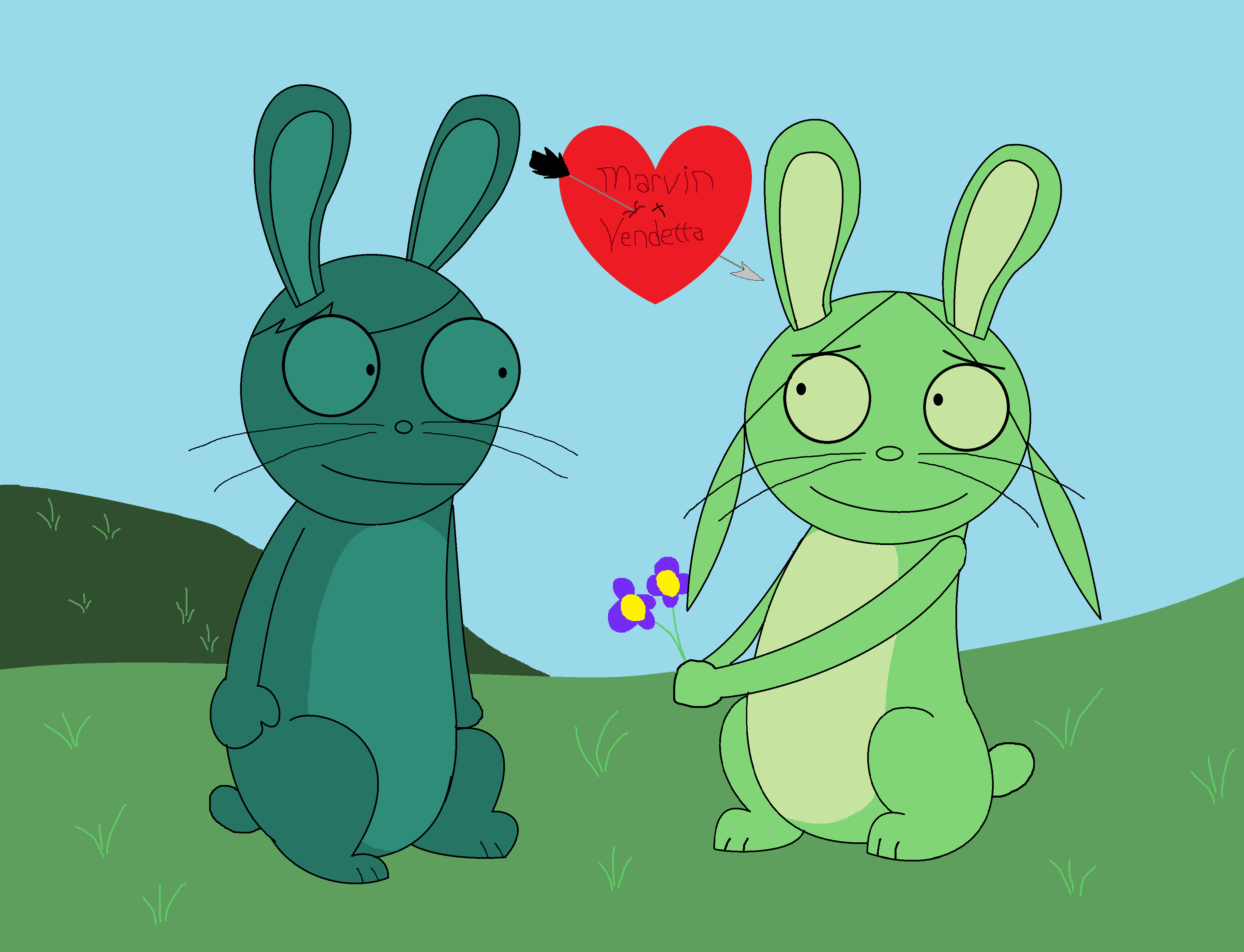 How Rabbit Vendetta Making Fiends FanArt: Marvin X Vendetta (Bunny) by MrMProductions4275 ...