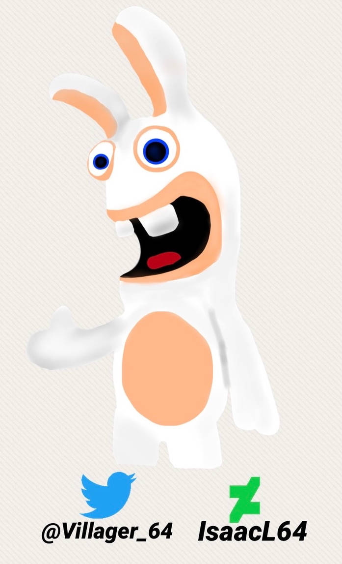 Rabbid digital render by IsaacL64 on DeviantArt