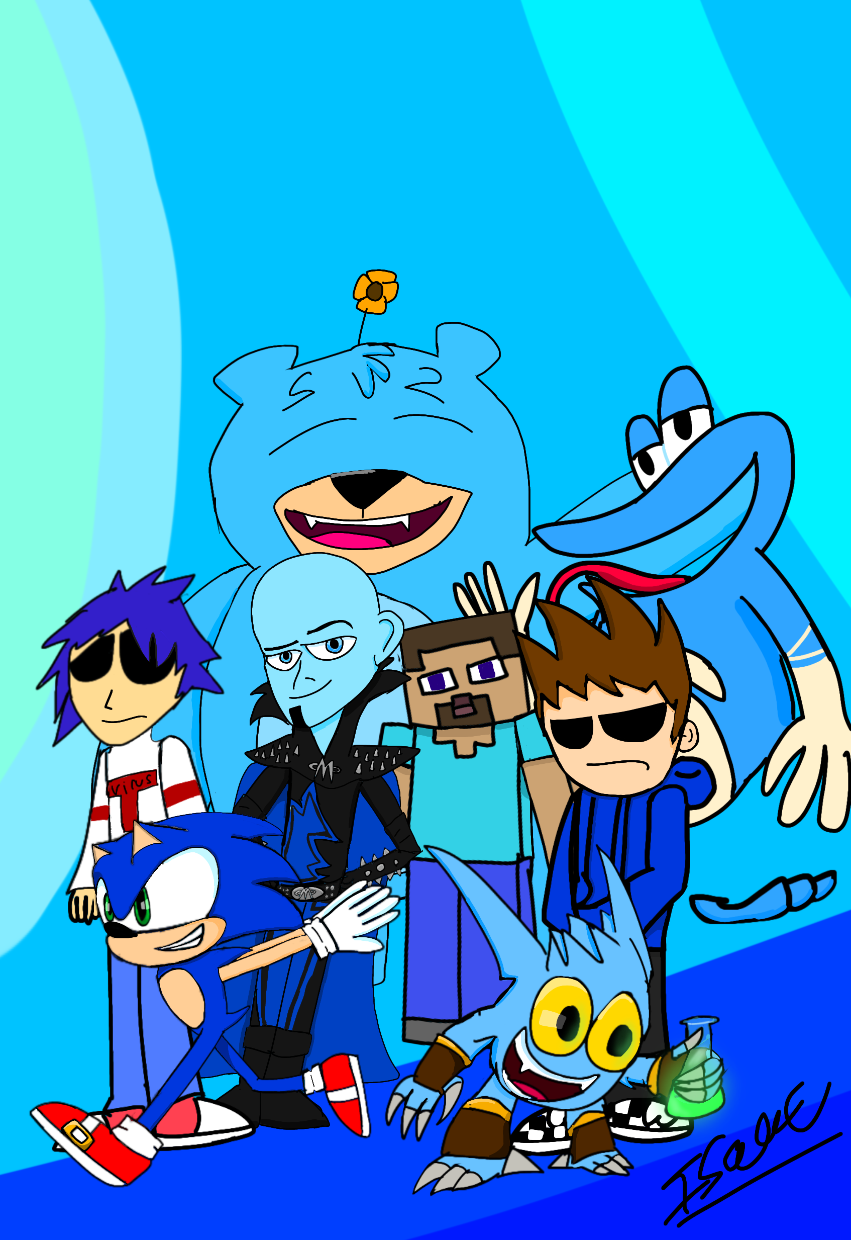 Blue characters by IsaacL64 on DeviantArt