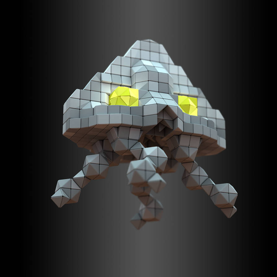 Voxel Space Invaders, Squido low shot by cgmutant on DeviantArt