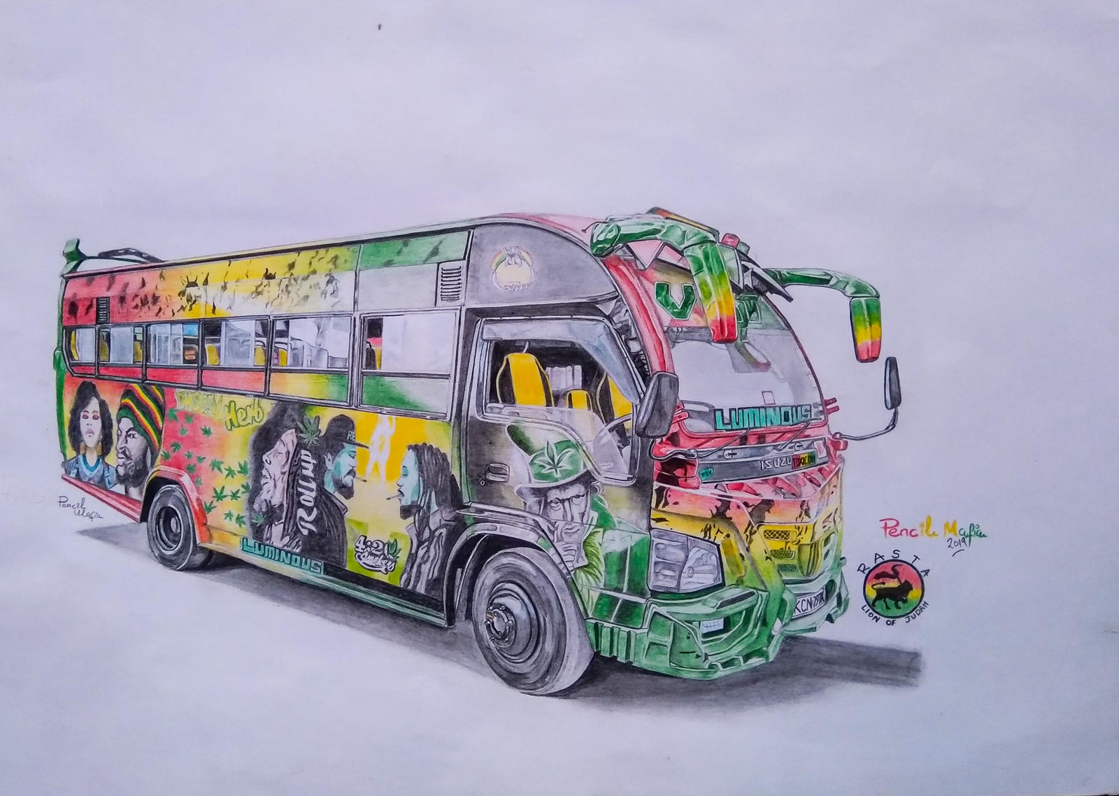 reggae bus drawing by HajiKeviin on DeviantArt