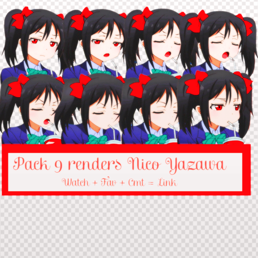 Pack 8 renders Nico Yazawa by asteriri on DeviantArt