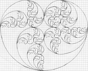 Fibonacci spiral fractal - Extra-whirly Endo