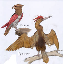 021 Spearow and 022 Fearow