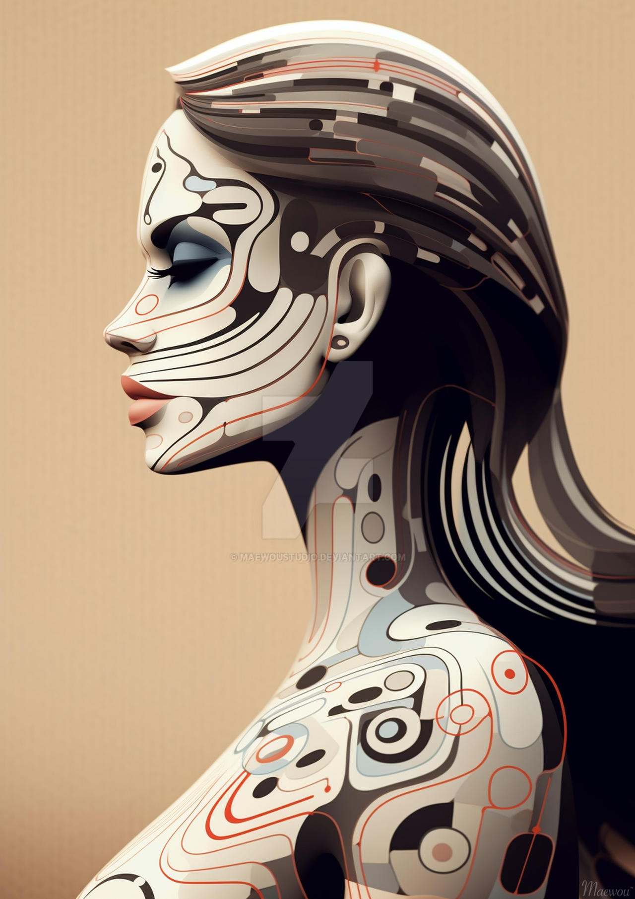 She's an abstract masterpiece unfolding by MaewouStudio on DeviantArt