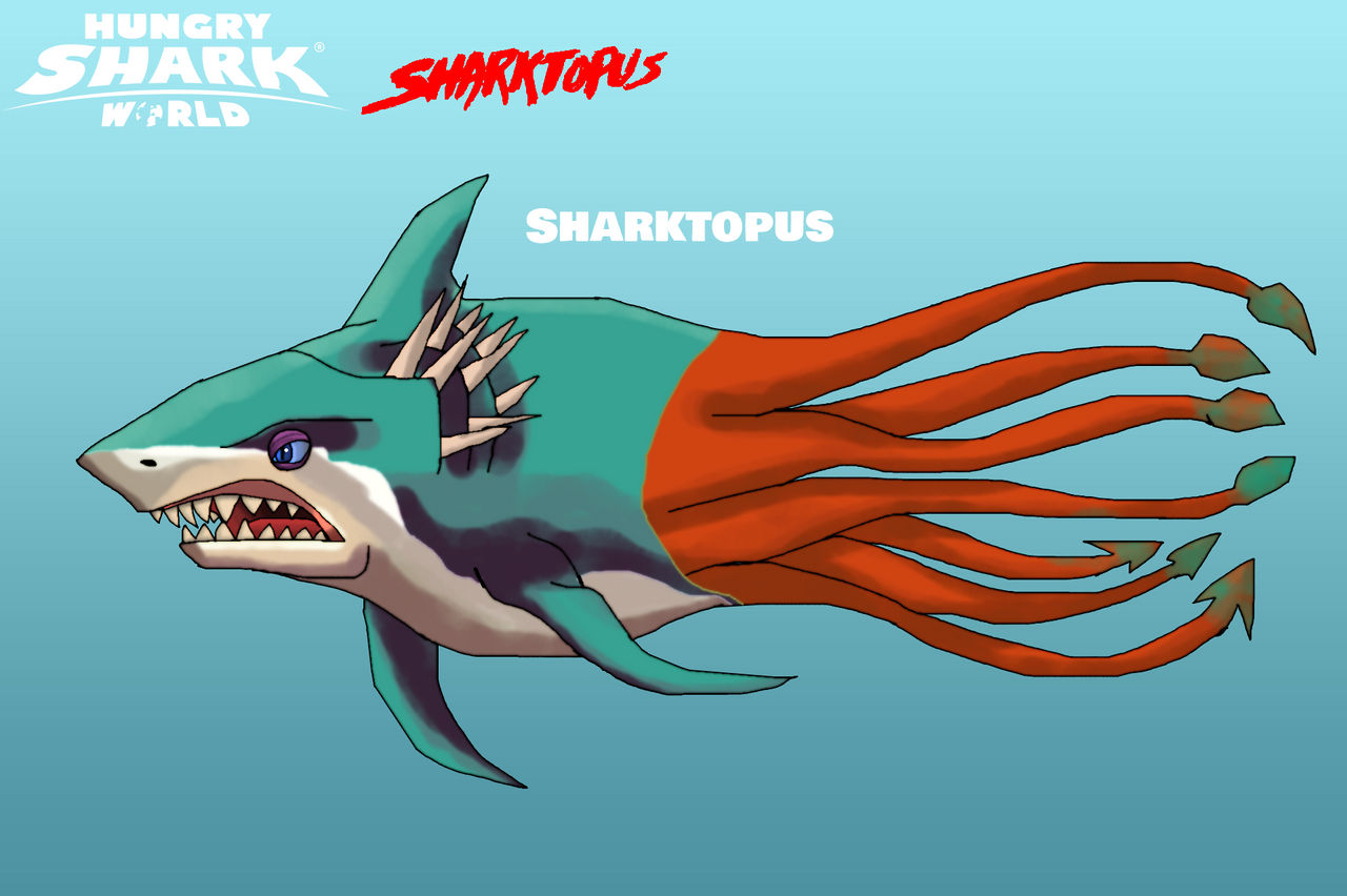 Sharktopus (Hungry Shark world Style/Idea) by Francoraptor2018 on DeviantArt