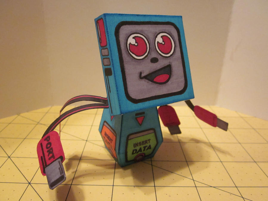 Papercraft Computer guy by enc86 on DeviantArt