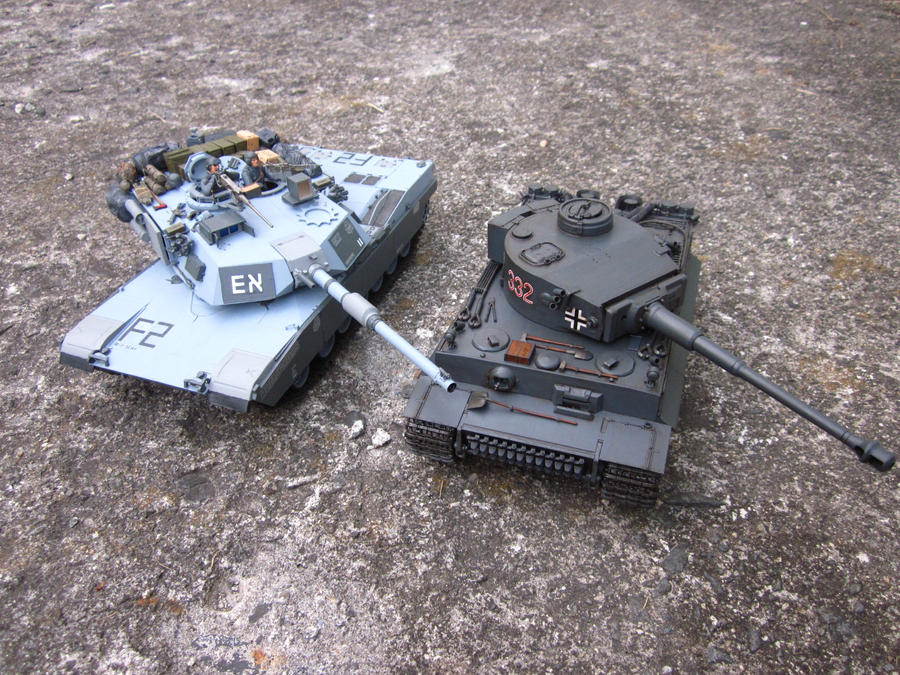1/35 Tiger and Abrams  comparison