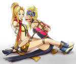 My Commission: DiDressphere Rikku and Sofia by FourPieces