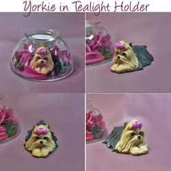 Yorkie Tealight Holder