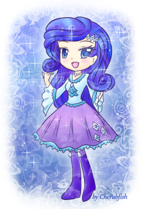 Humanized Chibi Rarity- Digital by cherubfish on DeviantArt