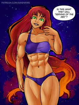 Starfire Serving Abs - Teen Titans
