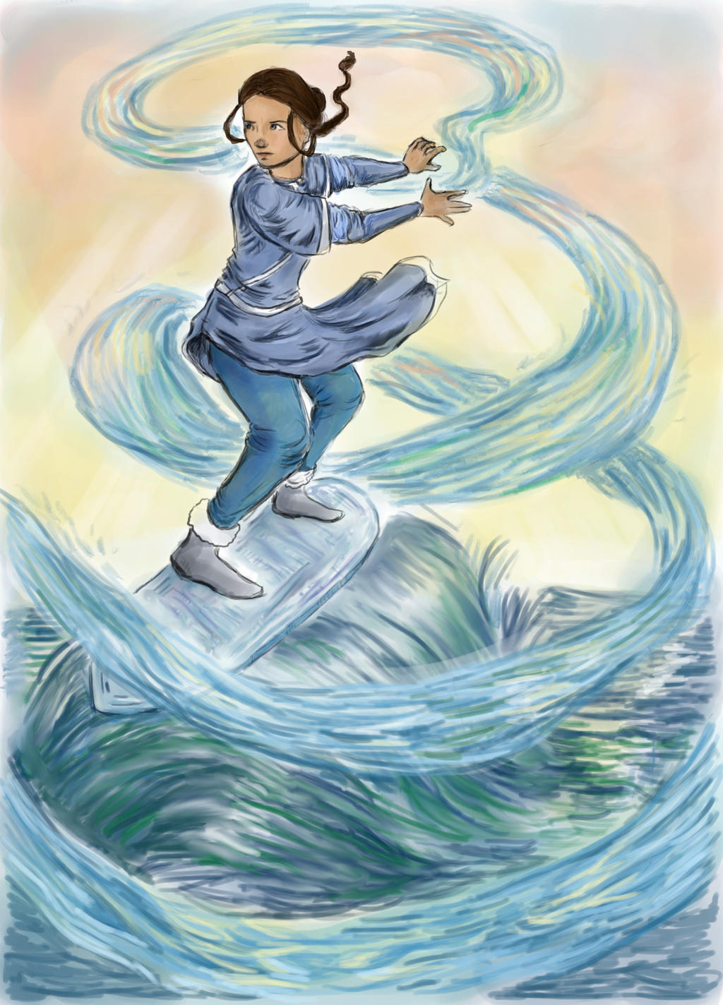 Katara waterbending