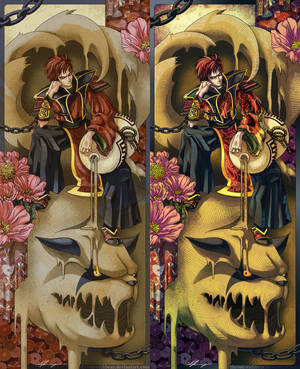 Hanafuda inpired Naruto series 01 - Gaara revised by TheOneWithBear Hanafuda inpired Naruto series 01 - Gaara revised by TheOneWithBear