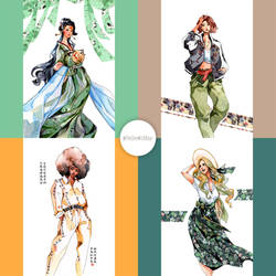 Washi tape fashion series - Set3