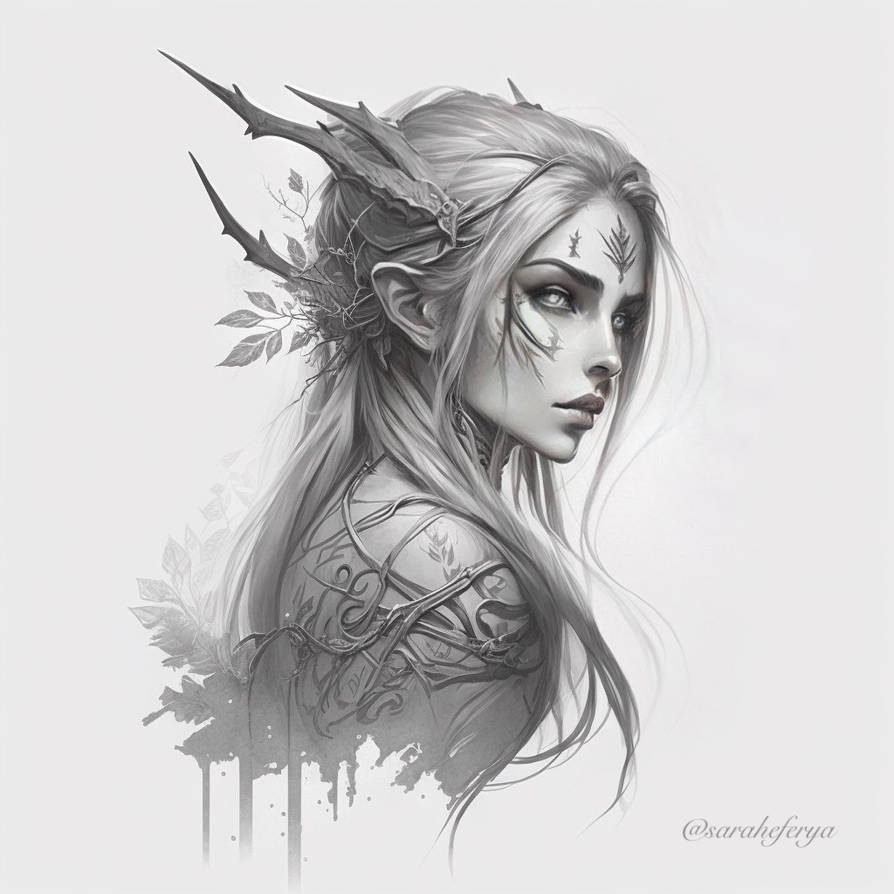 Elf Tattoo Sketch By Saraheferya On DeviantArt elf-tattoo-sketch-by-saraheferya-on-deviantart