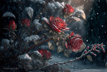 Roses under the snow 2