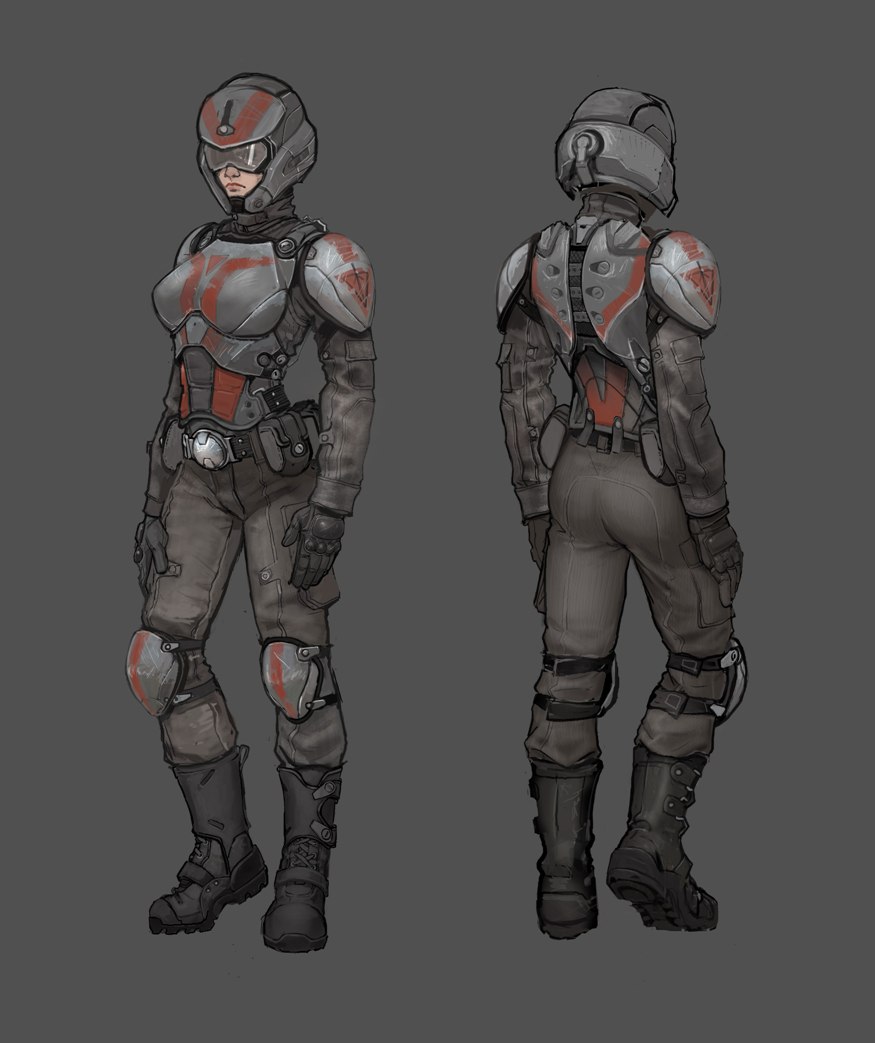 Terran Republic female light assault