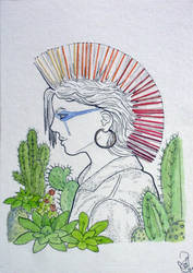 Flower Lady IV. Cactus