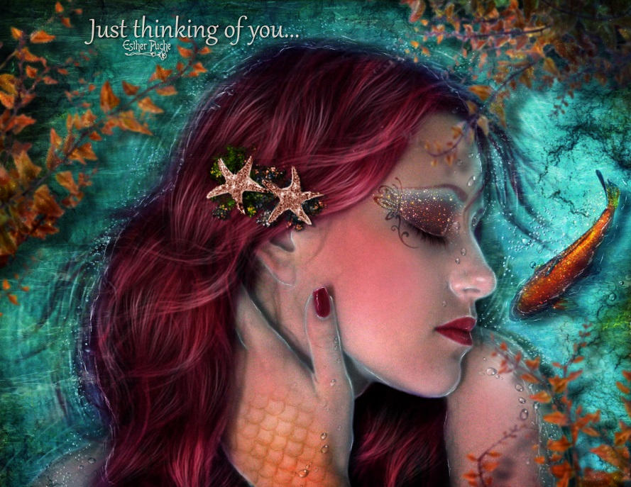Just thinking of you by EstherPuche-Art