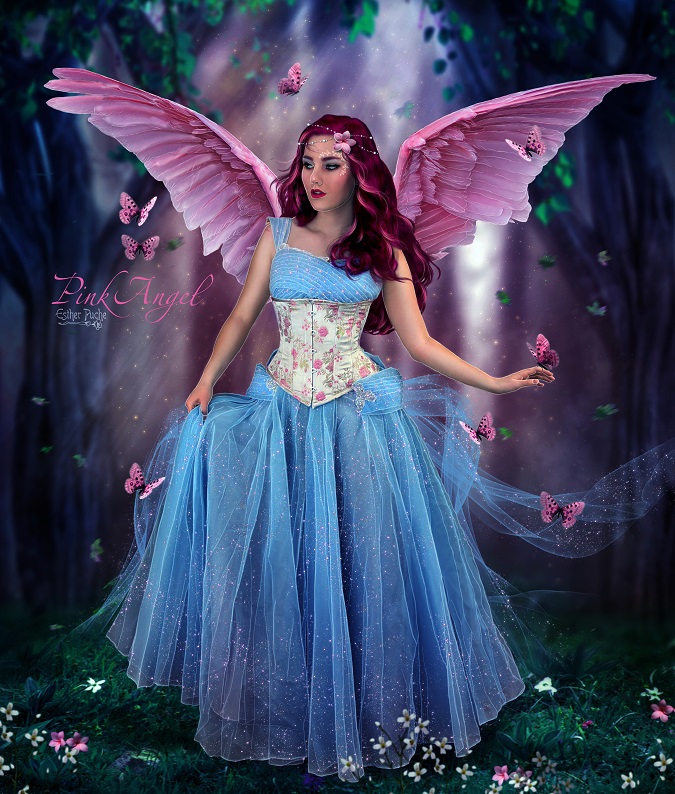 Pink Angel by EstherPuche-Art