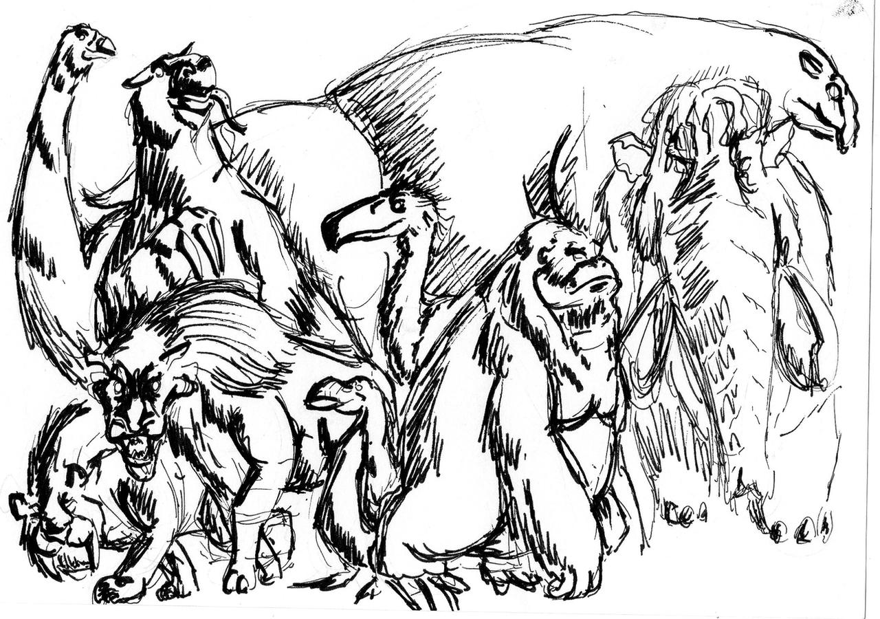 Microfauna Drawing Megafauna by knife132 on DeviantArt