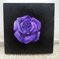 A purple rose acrylic painting