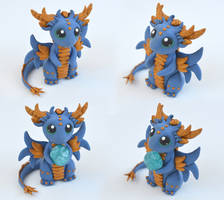 Gemstone baby Dragon sculpture