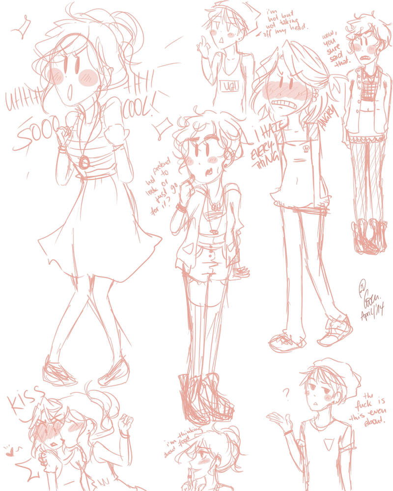 NHG genderbent sketchdump. by TheGweny on DeviantArt