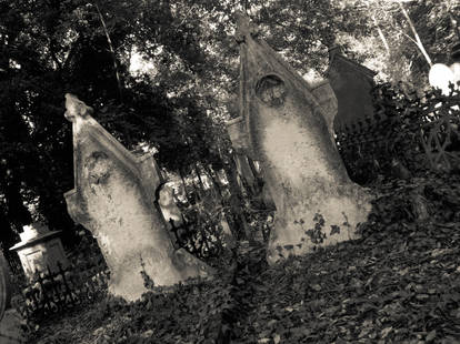 Gravestones.