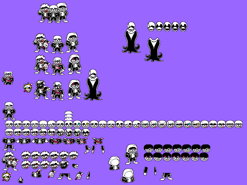 The Spriters Resource - Full Sheet View - Undertale Customs - Sans