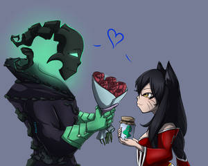 Vday Thresh Ahri Sketch