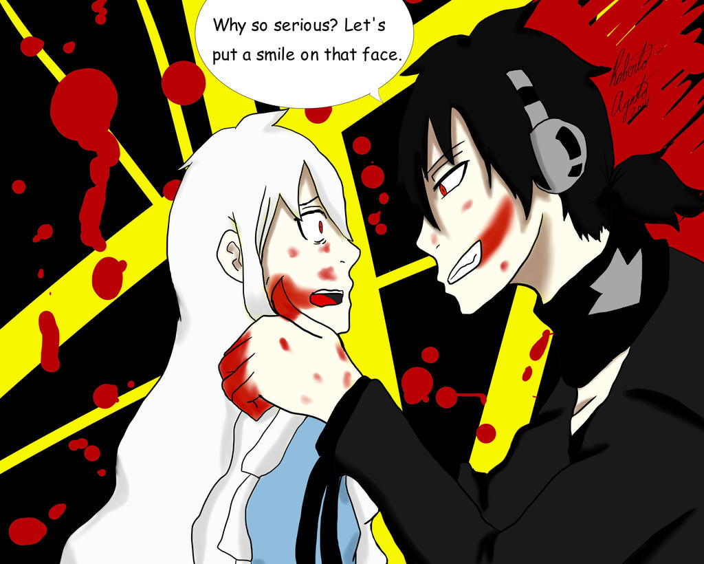 Let's put a smile on that face (Kuroha and Mary)