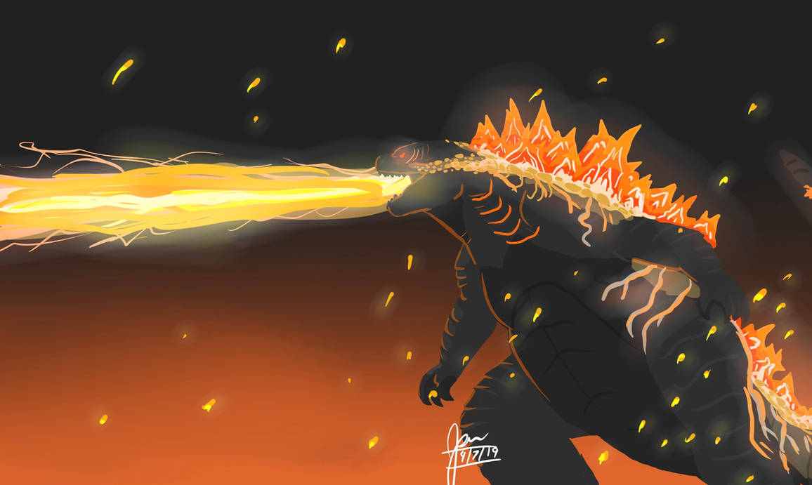 BURNING GOJIRA vector by saltyboi-kygan on DeviantArt